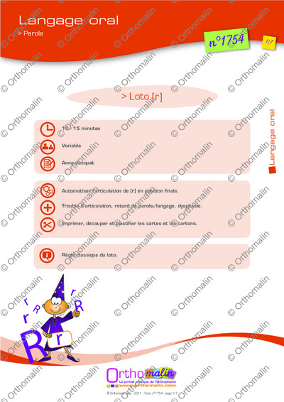 Page 1 de la fiche