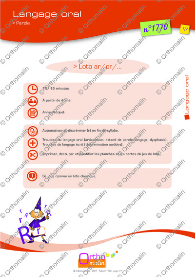 Page 1 de la fiche