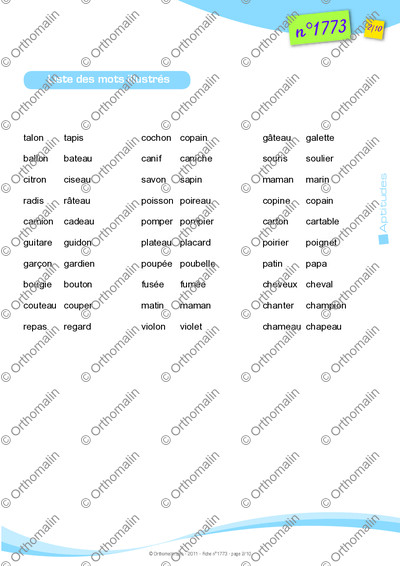 Page 2 de la fiche