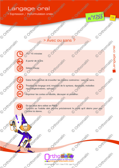 Page 1 de la fiche
