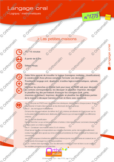 Page 1 de la fiche