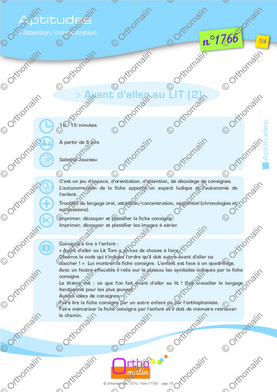 Page 1 de la fiche