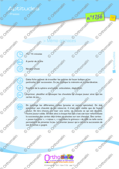 Page 1 de la fiche