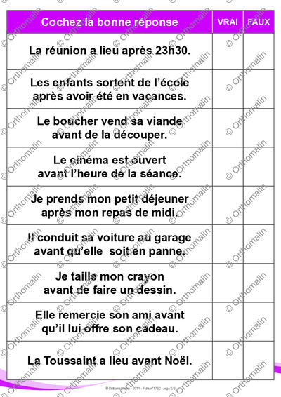 Page 5 de la fiche