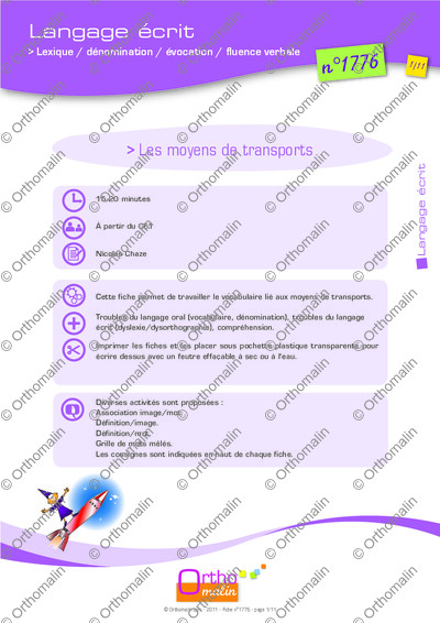 Page 1 de la fiche
