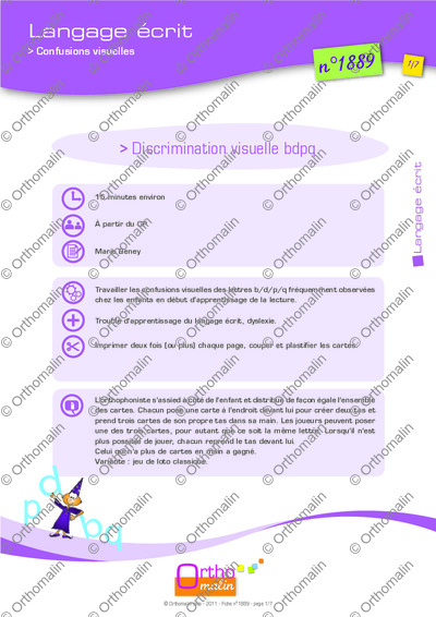 Page 1 de la fiche