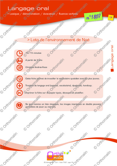 Page 1 de la fiche