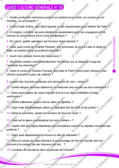 Page 2 de la fiche
