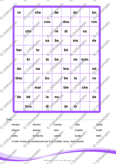 Page 2 de la fiche