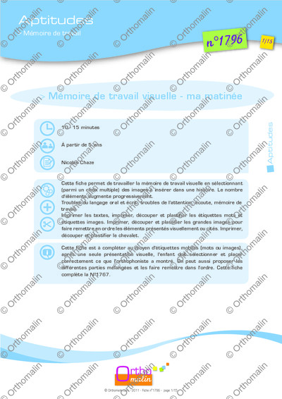 Page 1 de la fiche