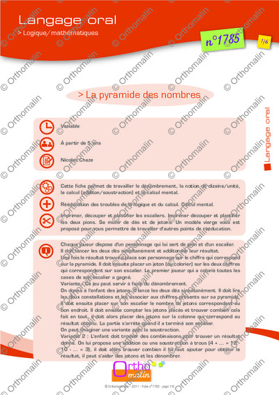 Page 1 de la fiche