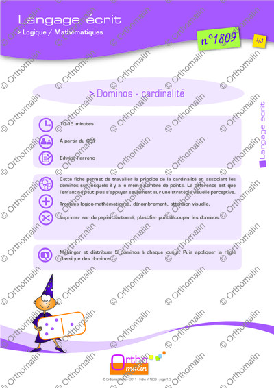 Page 1 de la fiche