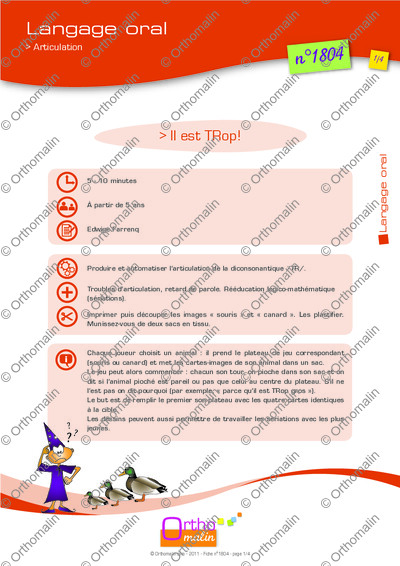 Page 1 de la fiche