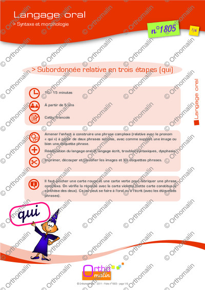 Page 1 de la fiche