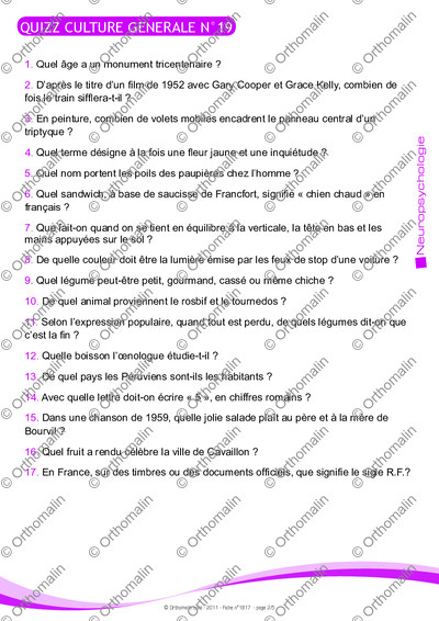 Page 2 de la fiche