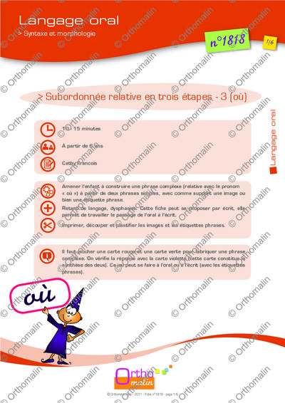 Page 1 de la fiche
