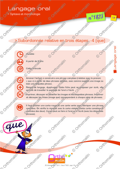 Page 1 de la fiche