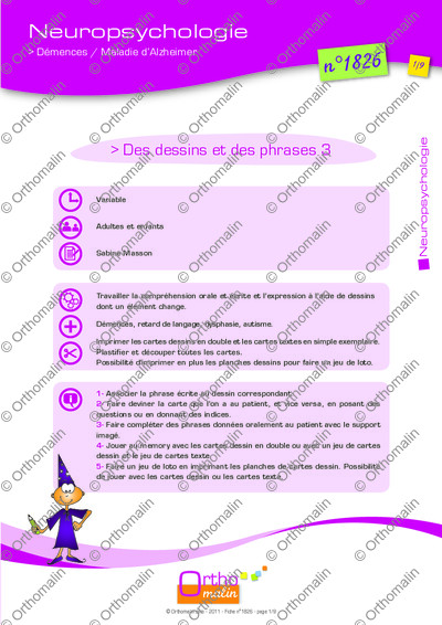 Page 1 de la fiche