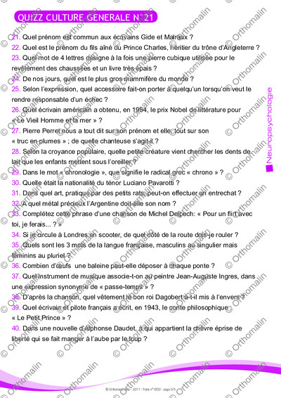 Page 3 de la fiche