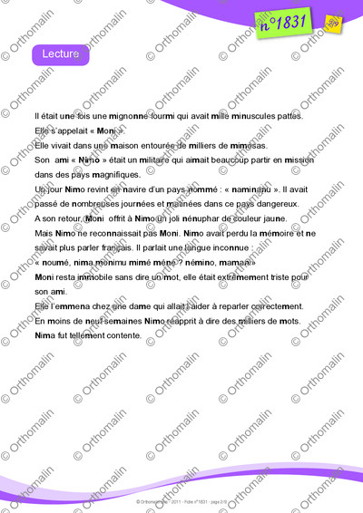 Page 2 de la fiche