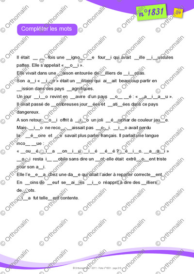 Page 3 de la fiche