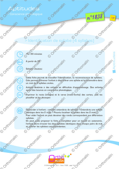 Page 1 de la fiche