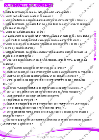 Page 2 de la fiche