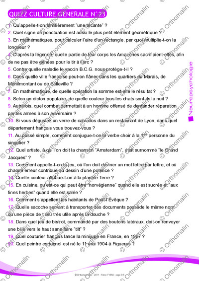 Page 2 de la fiche