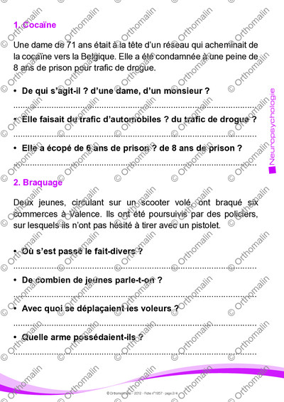Page 2 de la fiche
