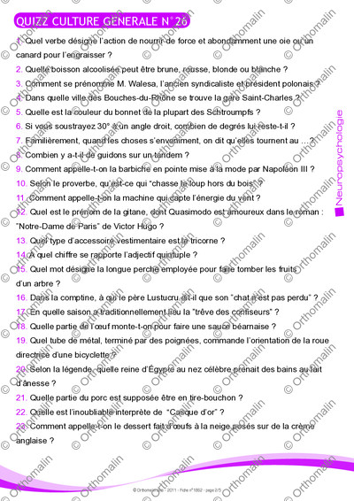 Page 2 de la fiche