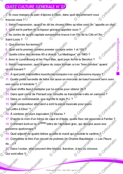 Page 2 de la fiche