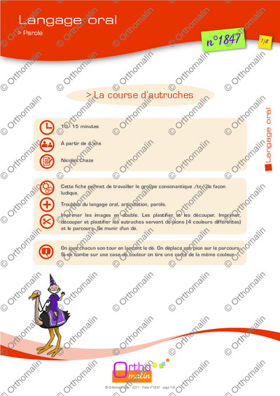 Page 1 de la fiche