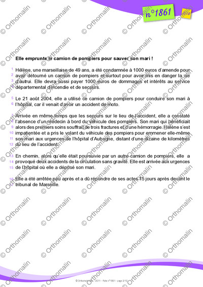 Page 2 de la fiche
