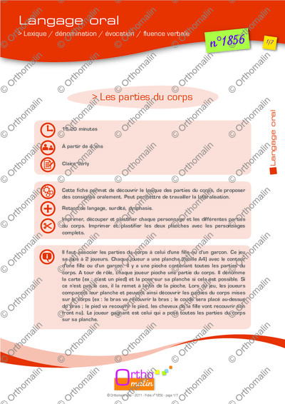Page 1 de la fiche