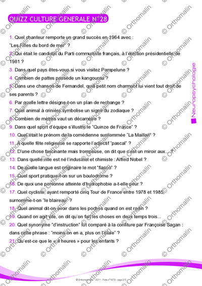 Page 2 de la fiche