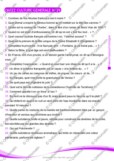 Page 2 de la fiche