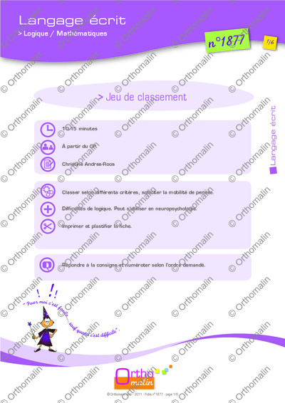Page 1 de la fiche