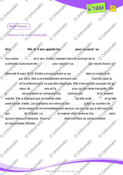 Page 7 de la fiche