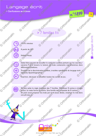 Page 1 de la fiche