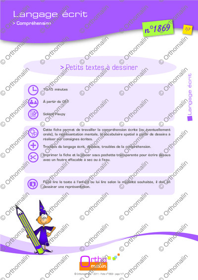 Page 1 de la fiche