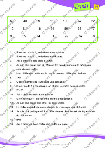 Page 3 de la fiche