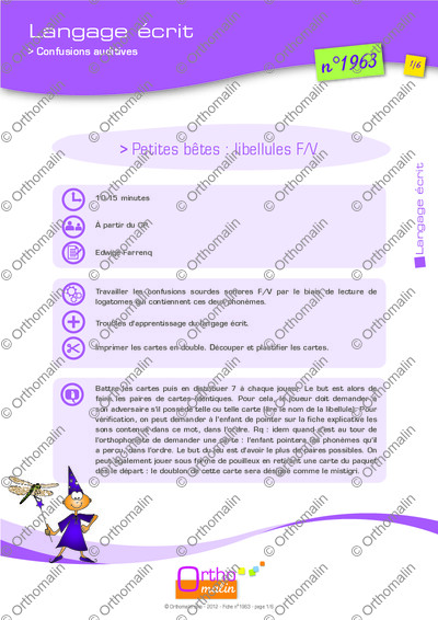 Page 1 de la fiche