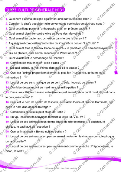Page 2 de la fiche