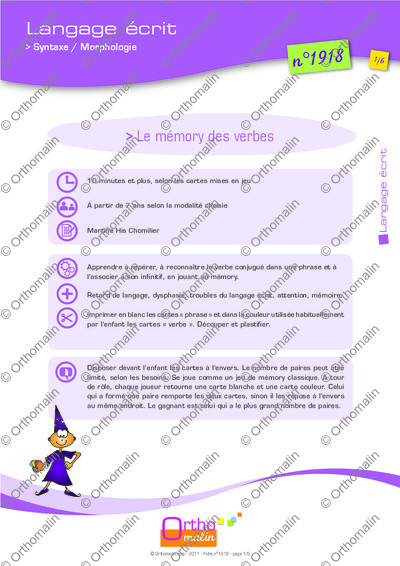 Page 1 de la fiche