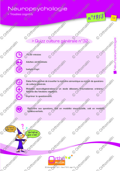 Page 1 de la fiche