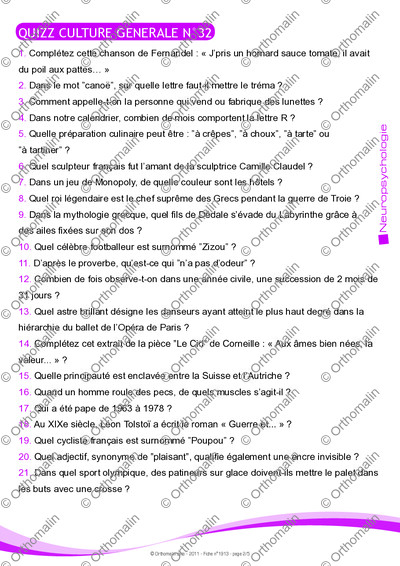 Page 2 de la fiche