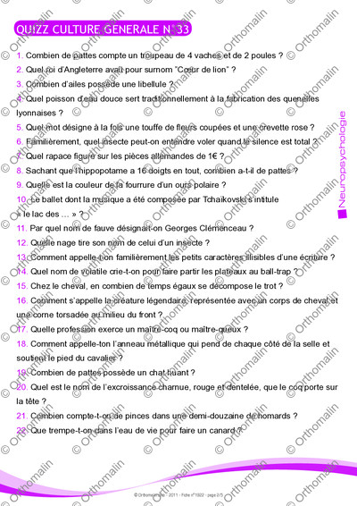 Page 2 de la fiche