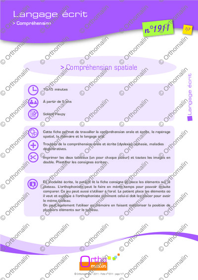 Page 1 de la fiche