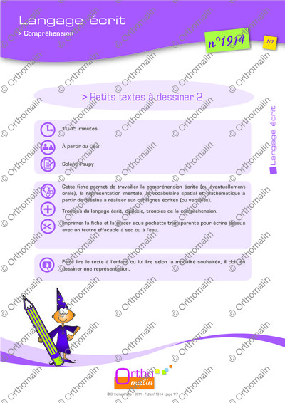 Page 1 de la fiche