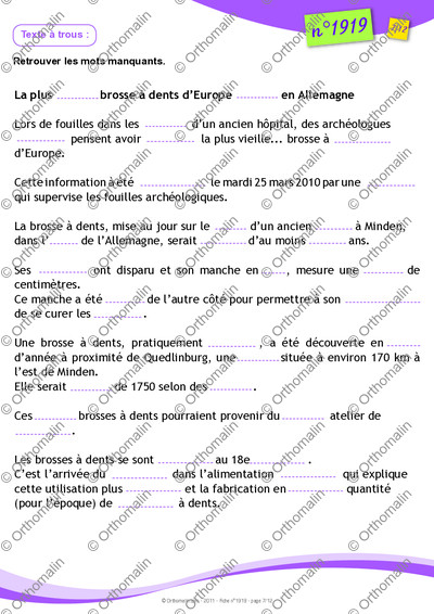 Page 7 de la fiche